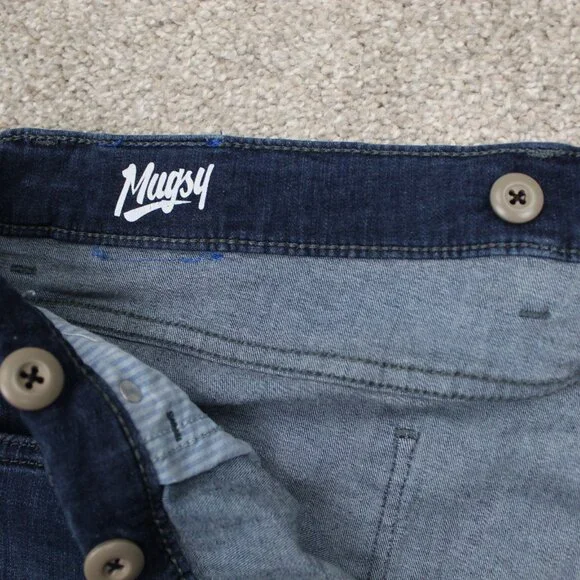 Mugsy Fultons Jeans Mens 40X30 Blue Dark Wash 5-Pocket Stretch Denim FLX3NFU